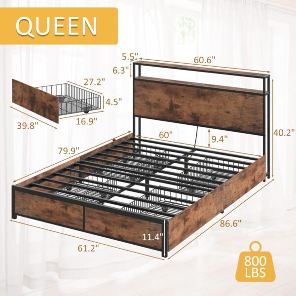 Functional Storage Bed Frame